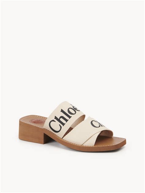 chloe woody mules white|Woody mule .